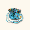 Flora & Fauna Jewelry Sack Turquoise