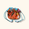 Flora & Fauna Jewelry Sack Coral